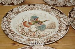 Johnson Brothers Wild Turkey (7) Dinner Plates, 10 5/8