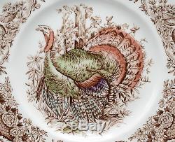 Johnson Brothers Wild Turkeys 4 SALAD PLATES Windsor Ware, Native American, 1CHP