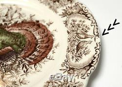 Johnson Brothers Wild Turkeys 4 SALAD PLATES Windsor Ware, Native American, 1CHP