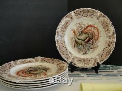 Johnson Brothers Wild Turkeys 6 Dinner Plates10 1/2