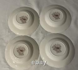 Johnson Brothers Wild Turkeys Native American 8 Rimmed Soup Bowls Set of 4