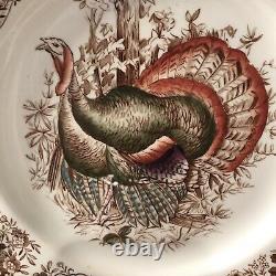 Johnson Brothers Wild Turkeys (Native American) Dinner Plates 10 3/4-Set Of 4