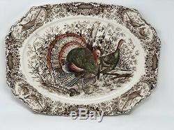 Johnson Brothers Wild Turkeys Native American Windsor Ware 20 Platter Excellent