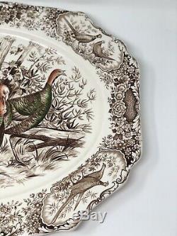 Johnson Brothers Wild Turkeys Native American Windsor Ware 20 Platter Excellent