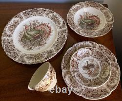 Johnson Brothers Wild Turkeys Native American Windsor Ware 5-Piece Place Setting