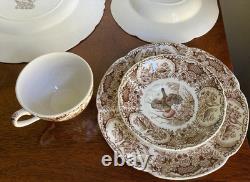 Johnson Brothers Wild Turkeys Native American Windsor Ware 5-Piece Place Setting