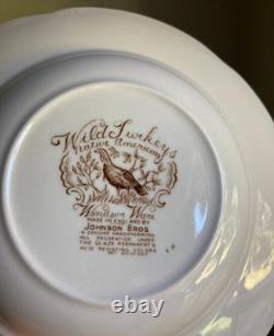 Johnson Brothers Wild Turkeys Native American Windsor Ware 5-Piece Place Setting