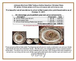 Johnson Brothers Wild Turkeys Native American Windsor Ware set