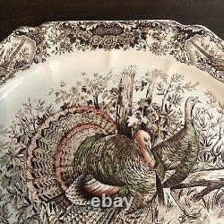 Johnson Brothers Wild Turkeys Oval Serving Platter Windsor Ware Holiday Plate