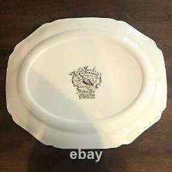 Johnson Brothers Wild Turkeys Oval Serving Platter Windsor Ware Holiday Plate