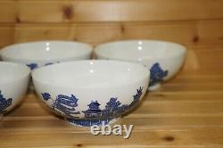 Johnson Brothers Willow Blue (5) Oatmeal Bowls, 5 1/2, England