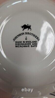 Johnson Brothers Willow Blue Bread & Dinner, Saucers, Bowls and Made in Eng cups