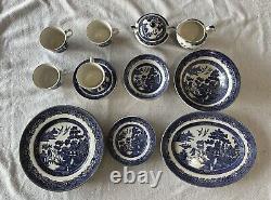 Johnson Brothers Willow Made In England Ceramic Tableware 24 Piece Set