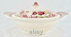 Johnson Brothers Winchester Pink Round Covered Vegetable Bowl And Lid (O2) AS IS