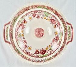 Johnson Brothers Winchester Pink Round Covered Vegetable Bowl And Lid (O2) AS IS