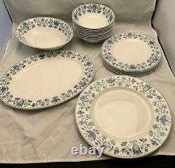 Johnson Brothers Windsor Ware Blue Floral 15 Assorted Pieces
