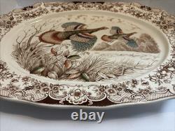 Johnson Brothers Windsor Ware Flying Wild Turkeys 20 Serving Platter Unused