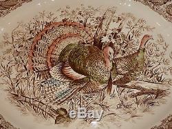 Johnson Brothers Windsor Ware Native American Wild Turkeys Turkey Platter