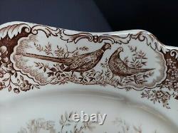 Johnson Brothers Windsor Ware Wild Turkeys 17 1/4 Oval Serving Platter EUC