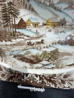 Johnson Brothers Winter Holiday Windsor Ware Oval Serving Platter