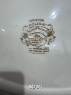 Johnson Brothers Winter Holiday Windsor Ware Oval Serving Platter