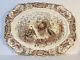 Johnson Brothers Woodland Wild Turkeys Native American Windsor Ware Platter 20'