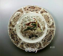 Johnson Brothers Woodland Wild Turkeys Windsor Ware Dinner Plate 10 3/4 2 Hens