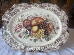 Johnson bros england large harbest fruit windsor ware tray