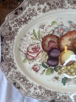 Johnson bros england large harbest fruit windsor ware tray