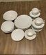 Johnson Brothers Dinnerware Set 32 Pieces, Made In England White Swirl