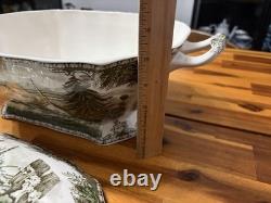 LARGE Johnson Brothers THE FRIENDLY VILLAGE Tureen with Lid 13.25- England, EUC