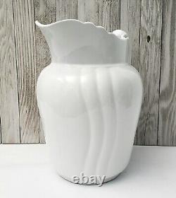 Large Antique White Ironstone Pitcher 11 1/2 by Johnson Brothers England