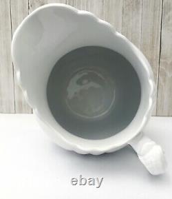 Large Antique White Ironstone Pitcher 11 1/2 by Johnson Brothers England