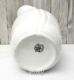 Large Antique White Ironstone Pitcher 11 1/2 by Johnson Brothers England