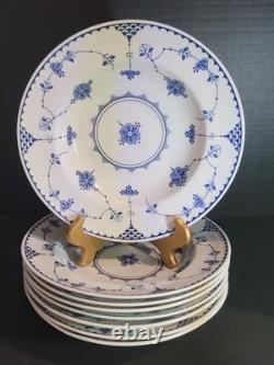 Large Rim Soup Bowl Blue Denmark Johnson Brothers Bros 9 Excellent (Set of 8)
