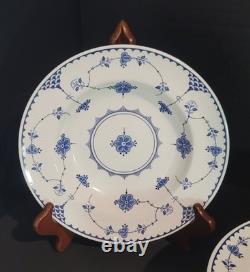 Large Rim Soup Bowl Blue Denmark Johnson Brothers Bros 9 Excellent (Set of 8)