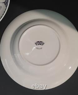 Large Rim Soup Bowl Blue Denmark Johnson Brothers Bros 9 Excellent (Set of 8)