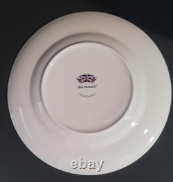 Large Rim Soup Bowl Blue Denmark Johnson Brothers Bros 9 Excellent (Set of 8)