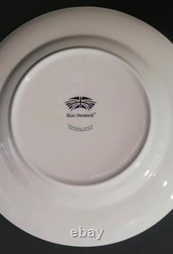 Large Rim Soup Bowl Blue Denmark Johnson Brothers Bros 9 Excellent (Set of 8)