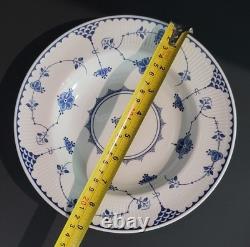 Large Rim Soup Bowl Blue Denmark Johnson Brothers Bros 9 Excellent (Set of 8)