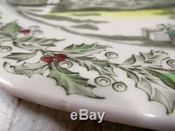 Large Vintage Johnson Brothers England MERRY CHRISTMAS Holiday Serving Platter