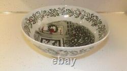 Large Vintage Johnson Brothers Merry Christmas 12 Punch Salad Serving Bowl