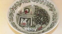 Large Vintage Johnson Brothers Merry Christmas 12 Punch Salad Serving Bowl
