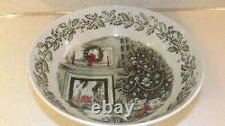 Large Vintage Johnson Brothers Merry Christmas 12 Punch Salad Serving Bowl