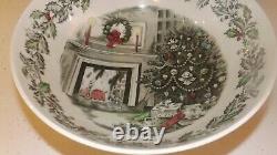 Large Vintage Johnson Brothers Merry Christmas 12 Punch Salad Serving Bowl