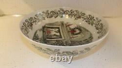 Large Vintage Johnson Brothers Merry Christmas 12 Punch Salad Serving Bowl