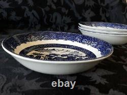 Lot 13 Johnson Brothers BLUE WILLOW England Salad Plates Cereal serving Bowls