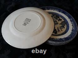 Lot 13 Johnson Brothers BLUE WILLOW England Salad Plates Cereal serving Bowls