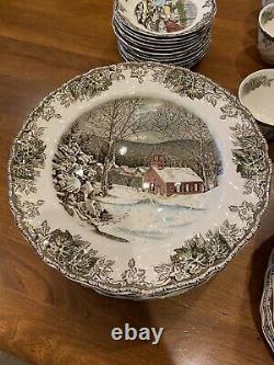 Lot 60 Pieces of Johnson Brothers Friendly Village Dinnerware Set China