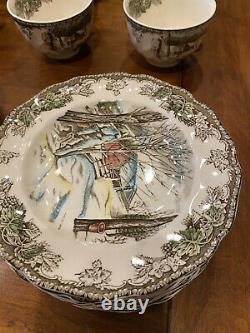 Lot 60 Pieces of Johnson Brothers Friendly Village Dinnerware Set China